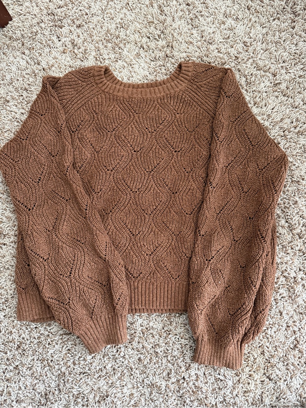 Kids Chunky Knit Brown Sweater